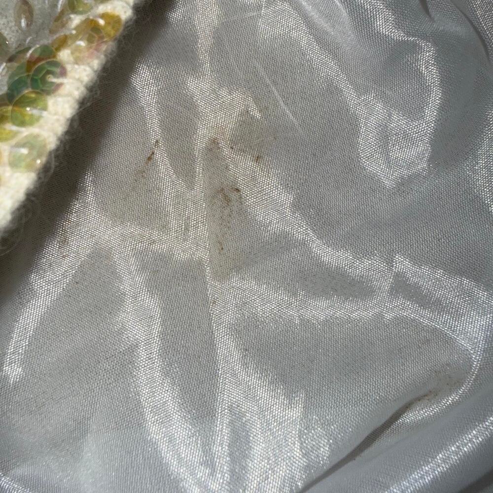 Vintage iridescent sequin pearl cardigan fairy core romantic Y2K - Picture 8 of 8